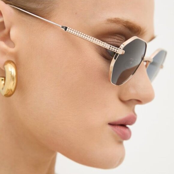 NEW VALENTINO SUNGLASSES GOLD WOMEN EYEWEAR VALENTINO VLS-122A main image 5